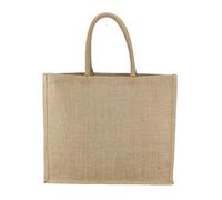 LEVIATAN EKO Borsa Juta 42x36cm - Borse 100% iuta Laminata, Shopper, Shopping Bag - Juta Naturale, Robusto e Grande