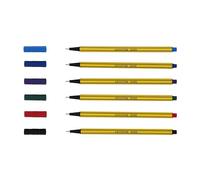 Leviatan Fineliner 6 Pezzi - Penne Punta Fine, Tratto Pen, Pennarello Adatto all'uso Quotidiano - Larghezza di Circa 0,4 mm, Multicolore