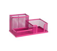 Leviatan Organizzatore Da Scrivania | Organizzatore Da Scrivania In Metallo | Portapenne Da Ufficio | Organizer Da Scrivania Con Supporto Per Appunti In Rete | 205 X 103 X 98 Mm | Rosa
