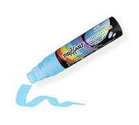 LEVIATAN | Penne di Gesso | Per Lavagna Lavabile | Gesso per la Pulizia a Umido e a Secco | Pennarello a Gesso | Pennarelli a Gesso per Lavagna | 28 g | Punta Smussata | 15 mm - Blu