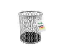 LEVIATAN Portapenne in Metallo | Portapenne Rotondo in Metallo | Mesh Multifunzione per Penna a Sfera Ø 91 mm | Grigio Cenere