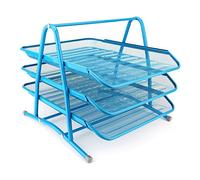 Leviatan Scomparti Metallici per L'archiviazione | Organizzatore da Scrivania | Cassetti Portadocumenti | A4 | Rete Organizzativa | Sistema di Cassetti da Scrivania | Blu