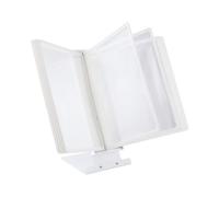 Leviatan Sistema da Tavolo con Pannelli A4 - Set da 10 Portadocumenti - Base in Metallo Stabile - Display Informazioni per Ufficio, Officina e Reception - Bianco
