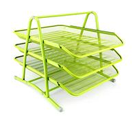 Leviatan Vani Portaoggetti in Metallo | Organizer da Scrivania | Cassetti per Documenti | A4 | Maglia Dell'organizzatore | Sistema di Organizzazione del Cassetto Dell'ufficio | Lime