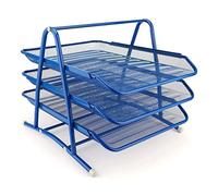 Leviatan Vani Portaoggetti in Metallo | Organizzatore per Scrivania da Ufficio | Cassetti per Documenti | Vassoio Documenti A4 | Organizzatore Mesh | Sistema di Organizzazione Dell'ufficio | Blu Navy