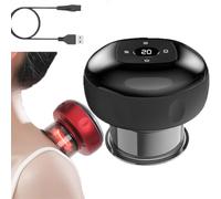 Levide, massaggiatore intelligente per coppettazione, 5 in 1, regolabile, 12 livelli, massaggiatore Gua Sha, strumento per raschiare le coppette, allevia i dolori al collo, alle spalle, alla schiena,