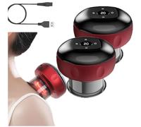 Levide - Massaggiatore per terapia, 5 in 1, regolabile, 12 livelli, coppettazione intelligente, massaggiatore gua-sha, strumento per raschiare tazze, allevia il mal di schiena,