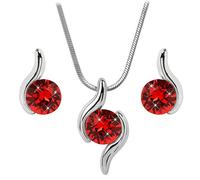 Levien Set Collane E Orecchini Chaton Wave Light Siam - Set gioielli