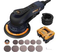 Levigaorbitale MAXXT 5,0mm brushless | Plateau doppio 150mm & 125mm | Motore EC 350W | 4000-10000 RPM | Scatola stampata | 20 carte abrasive per legno e lucidatura