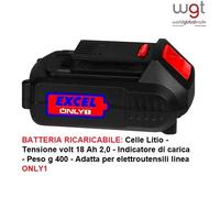 LEVIGATRICE A BATTERIA LITIO VOLT 18 ONLY 1 EXCEL