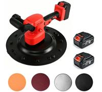 Levigatrice a batteria per pareti Frattazzatrice elettrica per calcestruzzo | Frattazzatrice a spinta, Frattazzatrice portatile per cemento e intonaco con 2 batterie al litio e 4 dischi(No extension rod)