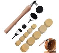 Levigatrice a ciotola, lucidatrice portatile, strumento per levigatrice a ciotola, strumento per levigatura del legno con manico lungo in legno duro per la lavorazione del legno