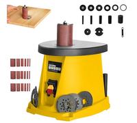 Levigatrice a mandrino oscillante, levigatrice a colonna elettrica da 450 W con 5 manicotti abrasivi e 3 set di carta abrasiva, levigatrice a tamburo, telescopica verticale, per falegnameria