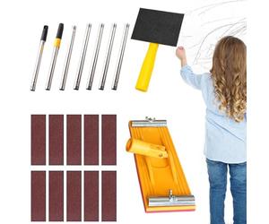 Levigatrice A Manico Per Gesso | Con Asta Estensibile Per Utensili A Mano | Strumento Di Levigatrice A Per Pittura Murale | Per Terrazza Pavimento Soffitto Miglioramento 'Habitat Site De