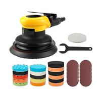 Levigatrice a Nastro, Levigatrice pneumatica orbitale Mini smerigliatrice pneumatica Levigatrice manuale da 125 mm Mole da 5 pollici for strumento di valutazione auto domestica(A1 sander sets)