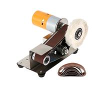 levigatrice a nastro, Mini levigatrice a nastro elettrica fai da te, lucidatrice, levigatrice con set di smerigliatrice, affilatrice, taglierina e bordi a lama