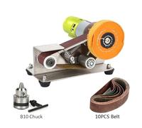 Levigatrice a nastro, Mini levigatrice a nastro elettrica, macchina lucidatrice e smerigliatrice multifunzionale fai da te, controllo regolabile a 7 velocità(3)