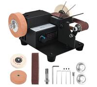 Levigatrice a Nastro Mini, Levigatrice Elettrica 350W per Batteria Makita 18 V, Smerigliatrice a Nastro con 10 Nastri Abrasivi, per Levigare Metallo Legno (Batteria non Inclusa)