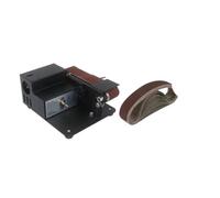 Levigatrice a nastro, Mini macchina elettrica a nastro fai da te, smerigliatrice lucidatrice multifunzionale, affilacoltelli, multifunzione, affilatrice, bordatrice(3)