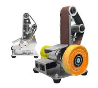 Levigatrice a Nastro, Mini macchina for lucidatura verticale da tavolo con nastro abrasivo e carta vetrata, affilatura angolare fai te(895)