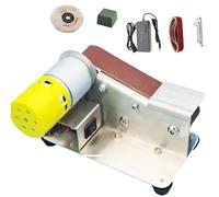 Levigatrice a Nastro Multifunzione, Smerigliatrice e lucidatrice da Banco Elettrica Regolabile a 7 velocità, per la Produzione di Coltelli in Legno e Metallo, Strumento Compatto e Professionale Fai