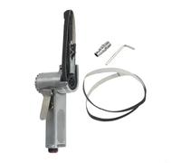 Levigatrice a nastro pneumatico con 3 nastri abrasivi, 10 x 330 mm, per compressore d'aria, smerigliatrice pneumatica, 16000 giri/min, metallo, legno, plastica, acciaio inossidabile, ingresso 1/4