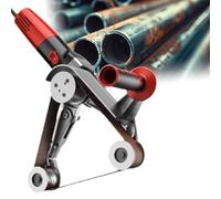 Levigatrice a Nastro Professionale per Tubi, Levigatrice per Tubi Rotondi Da 1100 W Con 5 Nastri Abrasivi, Per Levigatura, Satinatura E Lucidatura Di Tubi in Alluminio, Ferro E Acciaio. 3Roller