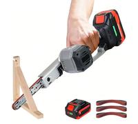 Levigatrice a Nastro Senza Filo Pro 20V | Motore Senza Spazzole 400W | 5 Velocità 600-1700 m/min | Cambio Nastro Senza Attrezzi | Levigatrice per Legno, Metallo, Saldature e Fai da Te 1Battery