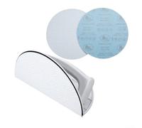 Levigatrice angolare semicircolare con 10 carte vetrate sostituibili e manico ergonomico per una levigatura precisa lungo angoli curvi e stretti su più superfici tra cui metallo e legno (2)