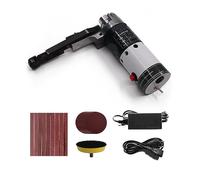 Levigatrice Da Banco Smerigliatrice angolare Levigatrice a nastro elettrica Mini smerigliatrice fai-da-te 10000 / min Piccola macchina portatile con nastro abrasivo 9 pezzi Lavorazione del legno
