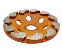 Levigatrice diamantata professionale, Ø 125 mm, smerigliatrice per calcestruzzo, mola, disco a pentola, segmenti curvi per granito, cemento, marmo, massetto, pietra