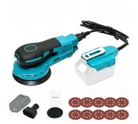 Levigatrice eccentrica a batteria compatibile con Makita 18 V,125 mm