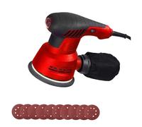 Levigatrice Eccentrica Elettrica Da 300 W, 6 Marce, Regolazione Della Velocità, 5 Pollici, 125 Mm, Levigatura Del Legno, Lucidatrice For Auto Con Contenitore Antipolvere Facile Da Usare(Red)