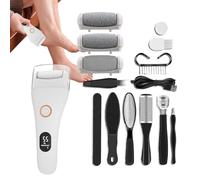 Levigatrice elettrica per calli dei piedi, esfoliante per piedi, dispositivo ricaricabile resistente e portatile, esfoliatore per manicure pedicure, viaggi, salone di bellezza e spa