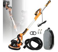 Levigatrice elettrica per cartongesso con luci LED, diametro disco 215 mm, lunghezza telescopica 1,2 m-2,2 m, ideale per pareti alte, soffitti e scale,