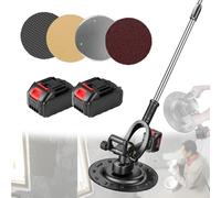 Levigatrice elettrica per pareti in cemento, con disco abrasivo da 38 cm e asta telescopica rimovibile