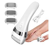 Levigatrice elettrica per piedi, con 3 teste kit di cura dei piedi | Levigatrice elettrica per con grattugia per pedicure, per la cura dei talloni spaccati, pelle secca, casa, viaggio, spa, uomini e