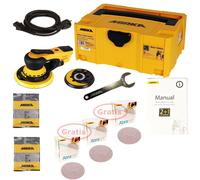 Levigatrice Elettrico Mirka Deros 5650CV Set + 150 Abranet Dischi & Case G