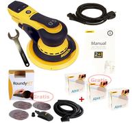 Levigatrice Elettrico Mirka DEROS650CV Set + 150 Abranet Dischi & Roundyki