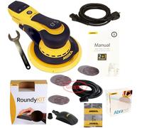 Levigatrice Elettrico Mirka DEROS650CV Set + 50 Abranet Dischi & Roundykit