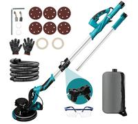 Levigatrice Giraffa 1250 W Levigatrice da parete e da soffitto con aspirapolvere per piastre in gesso a secco, 1800 giri/min, illuminazione a LED, manico telescopico, per principianti/lavori