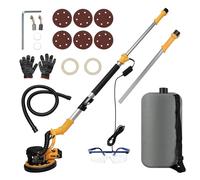 Levigatrice Giraffa con sistema di aspirazione automatico,1390W professionale Levigatrice piastra,Levigatrice a parete e a soffitto,5 velocità(800-1800rpm),Levigatrice elettrica pieghevole a parete