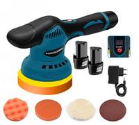 Levigatrice Lucidatrice Elettrica 2 Batterie12V Rotorbitale 8 Velocità Accessori