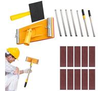 Levigatrice manuale per cartongesso, girevole con asta estensibile, strumento per levigatrice per pittura a parete, impugnatura ergonomica per finitura liscia di pareti e soffitti, ideale per