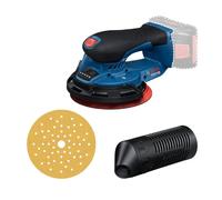 Bosch Professional 18V System Levigatrice a batteria GEX 18V-150-3 (incl. 1 carta abrasiva, 1 contenitore, 1 anello di sicurezza)