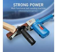Levigatrice orbitale a nastro elettrica Levigatrice per lucidatura ad alta potenza da 550 W Lavorazione del legno Levigatrice a nastro portatile a velocità variabile 30 * 533mm