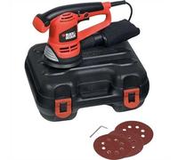 Levigatrice orbitale casuale BLACK + DECKER da 125 mm, 480 W, modello KA191EK