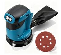 Levigatrice orbitale da 125 mm con 6 livelli di potenza, compatibile con batteria Makita da 18 V, levigatrice orbitale per levigare, lucidare e levigare superfici (senza batteria)