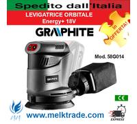 LEVIGATRICE ORBITALE ENERGY+ 18V, Mod. 58G014 - Linea Professionale GRAPHITE