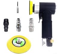 Levigatrice Orbitale Pneumatica 15000 RPM con Dischi 1-3 Pollici - Levigatrice Eccentrica per Auto e - Kit Completa con Accessori(Black)